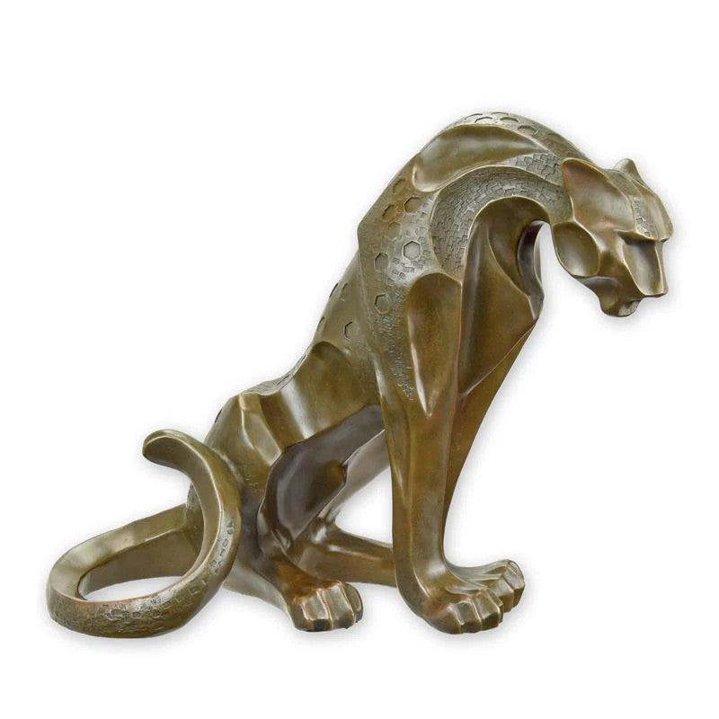 STATUE MODERNE SCULPTURE BRONZE JAGUAR ASSIS