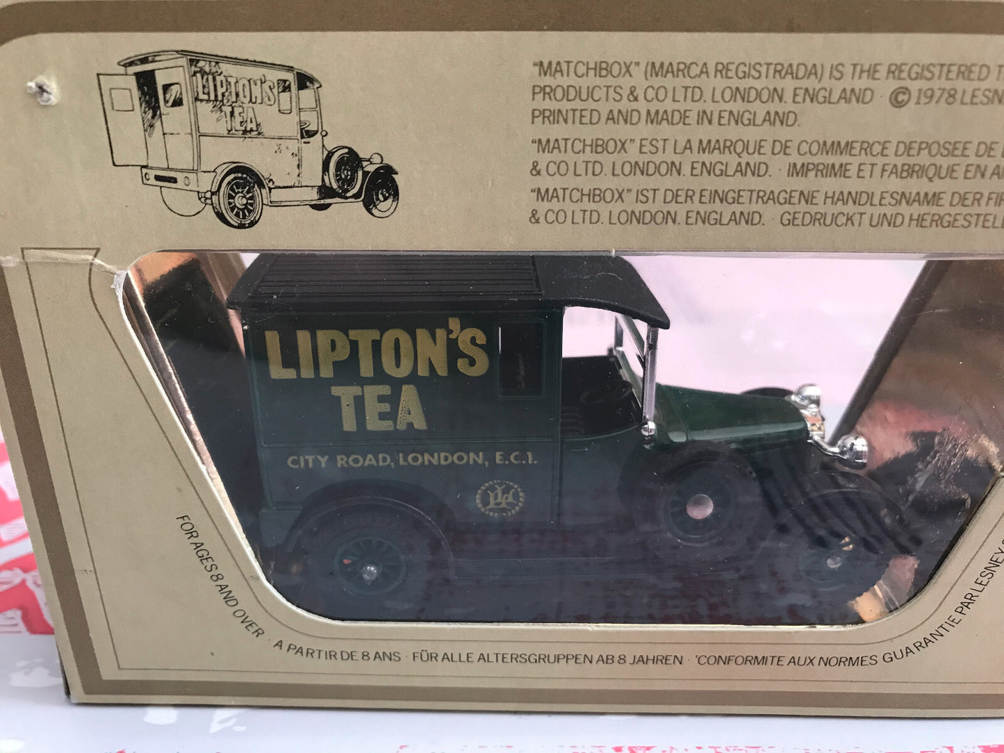 Voiture Miniature Tacot Publicitaire Matchbox Y-5 1927 Talbot Lipton's Tea 1/47