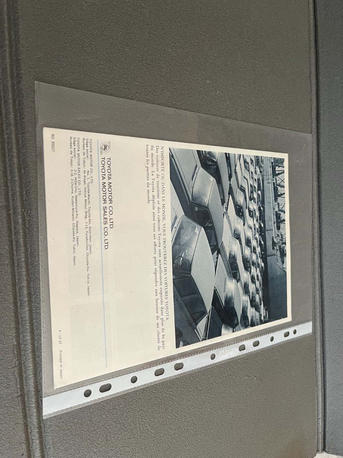 Ancien Dépliant Brochure Documentation Automobile Toyota Motor Today