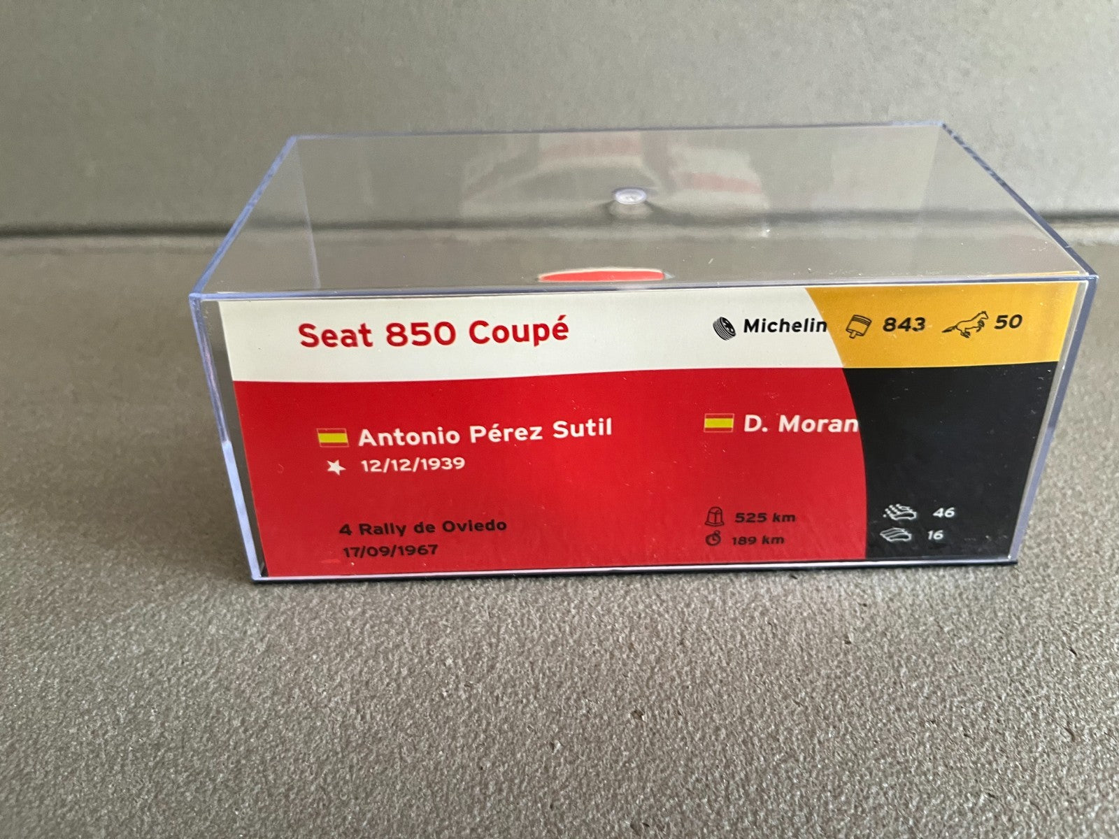 Voiture Miniature Seat 850 Coupé Rallye de Oviedo 1967 au 1/43