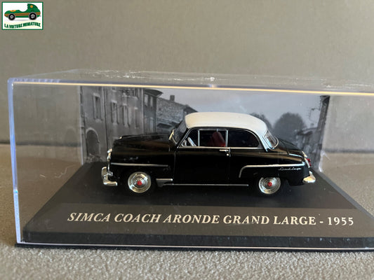 Voiture Miniature Simca Coach Aronde Grand Large 1955 au 1/43 Ixo Altaya
