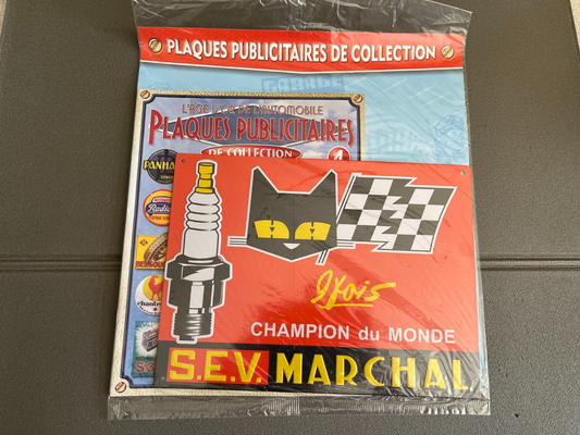 Plaque Métal Voiture Automobile Publicitaire Collection S.E.V. Marchal