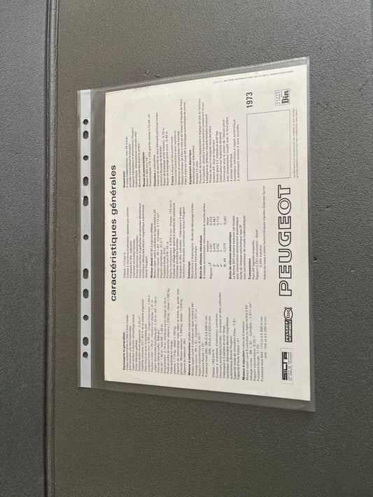 Ancien Dépliant Brochure Documentation Automobile Peugeot 504