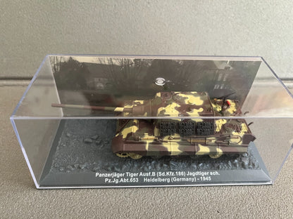 Miniature Militaire Char Tank Blindé Panzerjager Tiger Ausf.B Altaya 1/72