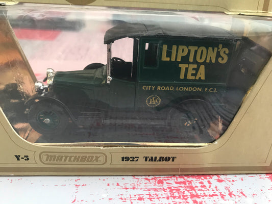 Voiture Miniature Tacot Publicitaire Matchbox Y-5 1927 Talbot Lipton's Tea 1/47