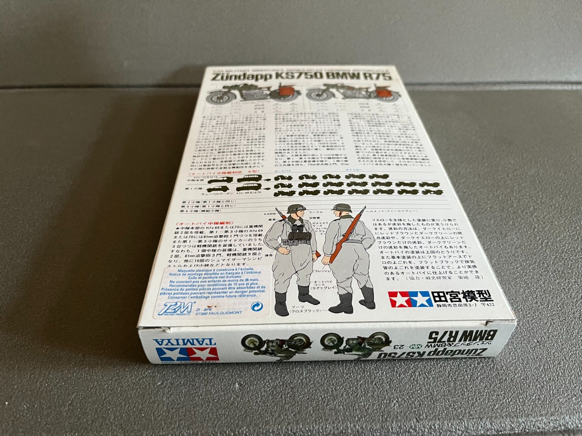 Maquette Militaire Figurine Soldat Moto Zundapp KS750 BMW R75 Tamiya 1/35
