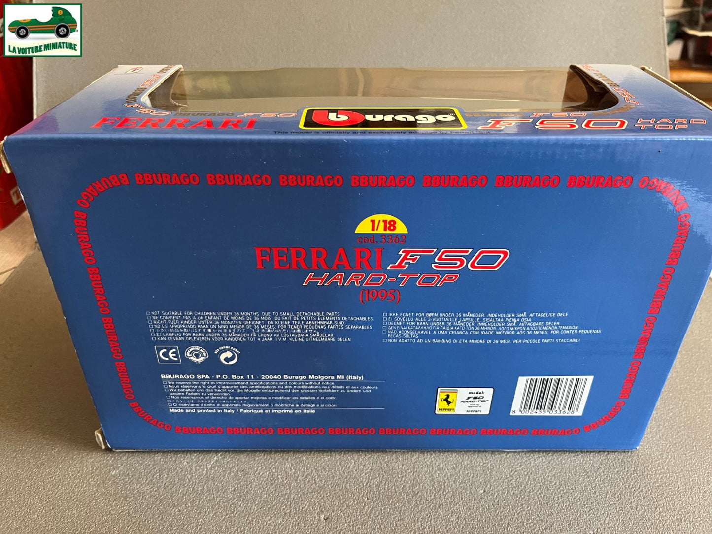 Voiture miniature Ferrari F50 Hard Top Burago au 1/18