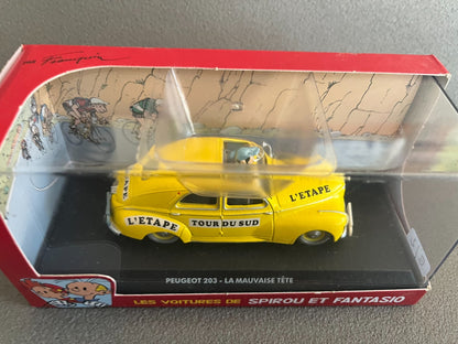 Voiture Miniature Peugeot 203 La Mauvaise Tête Spirou au 1/43