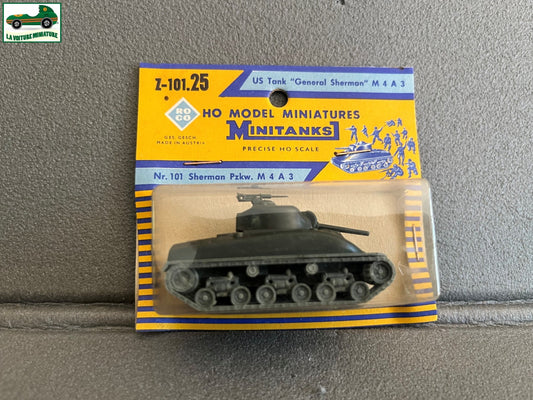 Miniature Engin Militaire Char Z-101.25 US Tank Sherman Roco Minitanks  1/87 HO