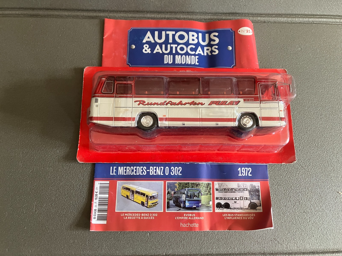 Voiture miniature Mercedes Benz 0 302 1972 1/43 Autobus Autocars du Monde