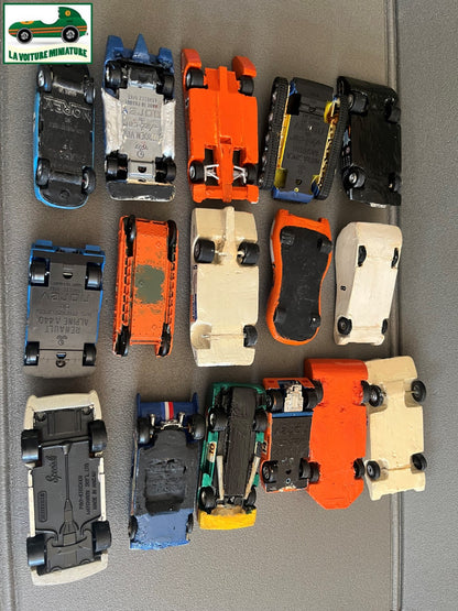 Miniature Lot 16 Voiture Modifiées Repeinte Kit monté  1/43 Défauts Pièces HS