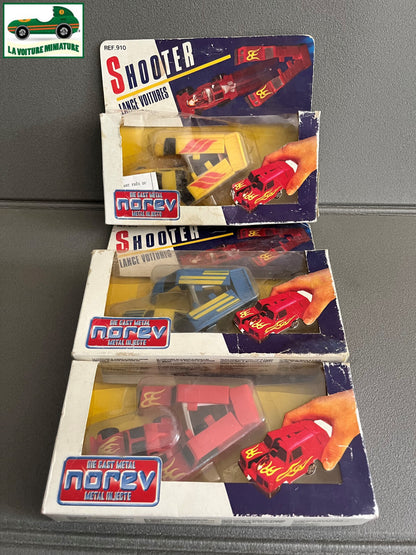 Lot 3 Miniature Jouet Plastique Ancien Norev Ref 910 Shooter Lance Voitures