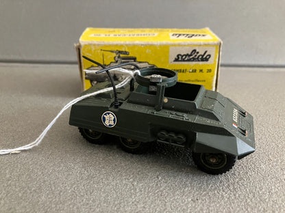 Ancienne Miniature Militaire Blindé Char Combat Car M. 20 200 Solido France 1/50