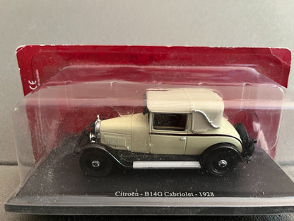 Voiture miniature Citroen B14G Cabriolet 1928 1/43