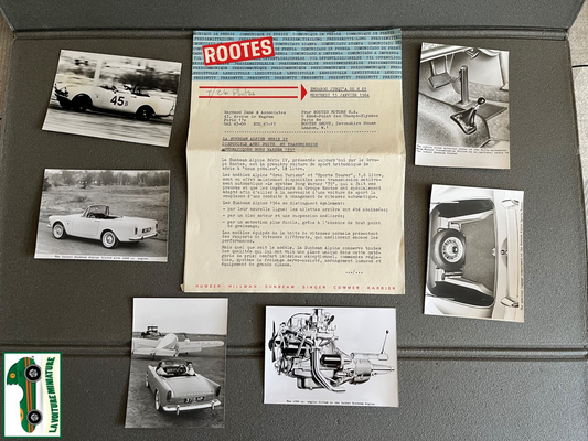 Ancien Documentation Automobile Communiqué Presse Rootes Motors Sunbeam Photo