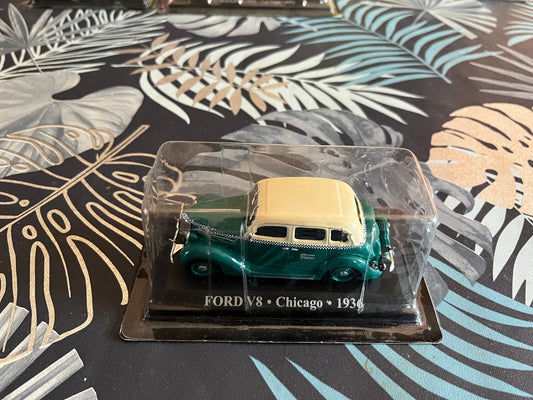 Voiture Miniature Ford V8 Chicago 1936 Taxi Du Monde au 1/43 Altaya