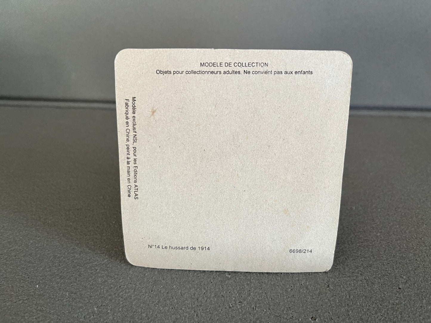 Soldat Plomb Guerre 1914 1918 NSL Editions Atlas Hussard N°14