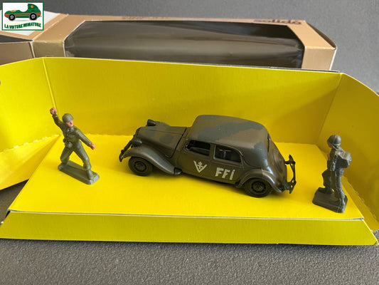 Voiture Miniature Militaire Citroen 15CV Traction FFI 6035 Solido 1/43