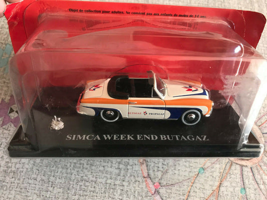 Voiture miniature Simca Week End Butagaz Auto Plus Hachette au 1/43