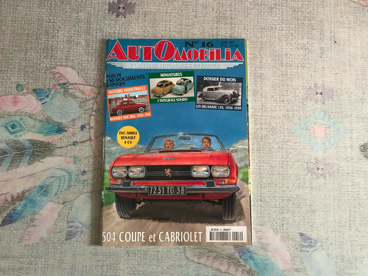 Livre Revue Voiture Automobile Automobilia N°16 1997