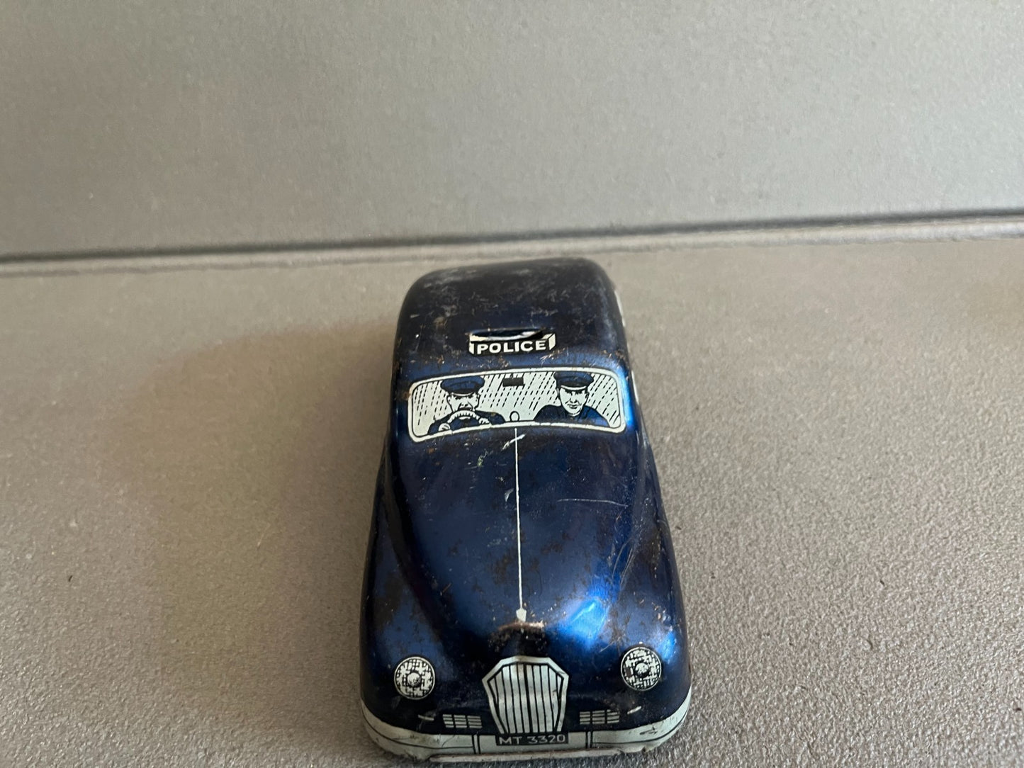 Jouet Ancien Voiture Miniature Tôle MT 3320 Mettoy Police Friction Incomplet