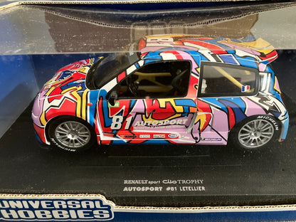 Voiture Miniature Renault Sport Clio Trophy Autosport LeTellier UH 1/18