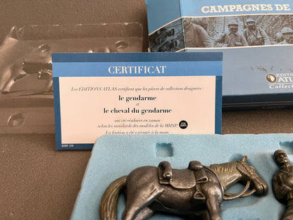 Soldats MHSP Campagnes de 14-18 Gendarme et le cheval Atlas Plombs