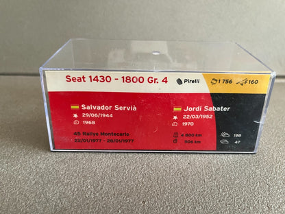 Voiture Miniature Seat 1430 - 1800 Gr. 4 Rallye Monte Carlo 1977 au 1/43