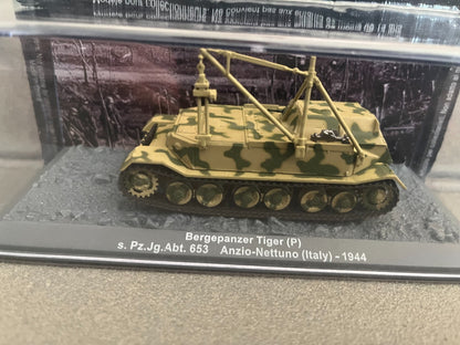 Miniature Militaire Char Tank Blindé Bergepanzer Tiger Italy 1944 Altaya 1/72