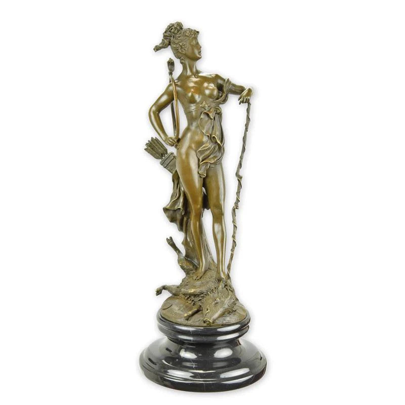STATUE MODERNE SCULPTURE BRONZE DE DIANA VICTORIOUS