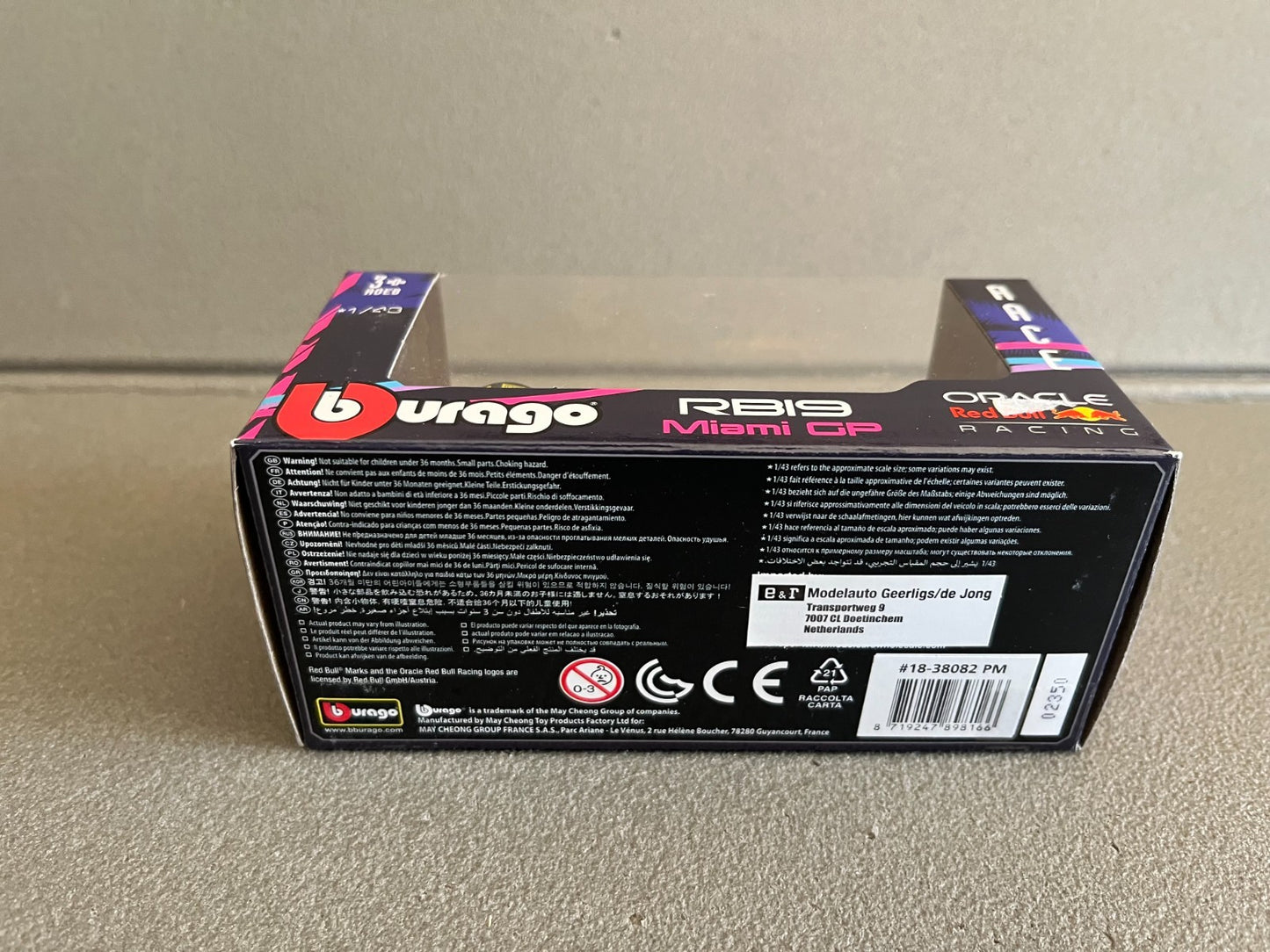 Voiture miniature Collection Formule 1 F1 Red Bull RB19 Miami GP Burago au 1/43