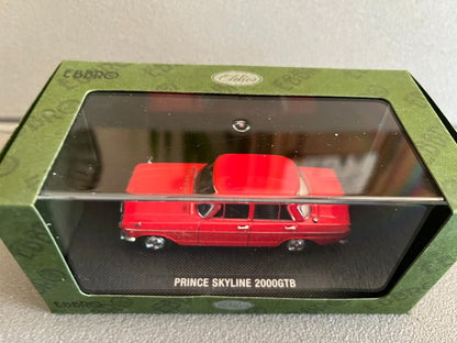 Voiture Miniature Prince Skyline 2000 GTB Ebbro au 1/43 Nissan