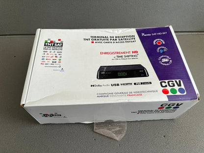 Décodeur TV HD Satellite TNTSat CGV Premio SAT HD-W7 Camping Car