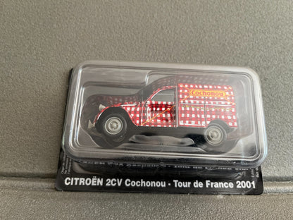 Voiture Miniature Citroen 2CV Cochonou 2001 Tour de France Vélo Norev 1/43