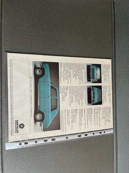 Ancien Dépliant Brochure Documentation Automobile Simca 1100 LS