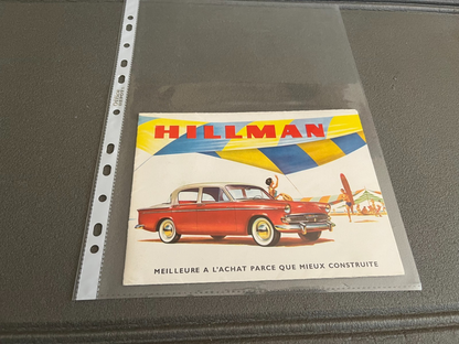 Ancien Dépliant Brochure Documentation Automobile Hillman