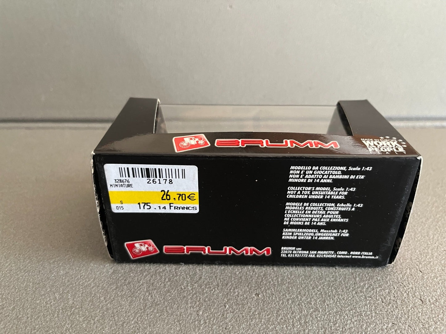 Voiture Miniature Fiat 1100E Olio Carli Brumm au 1/43