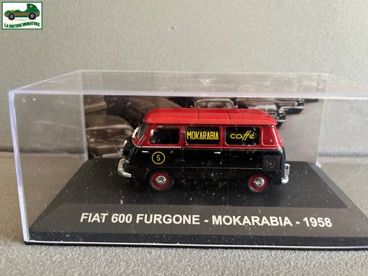 Voiture Miniature Fiat 600 Furgone Mokarabia 1958 au 1/43