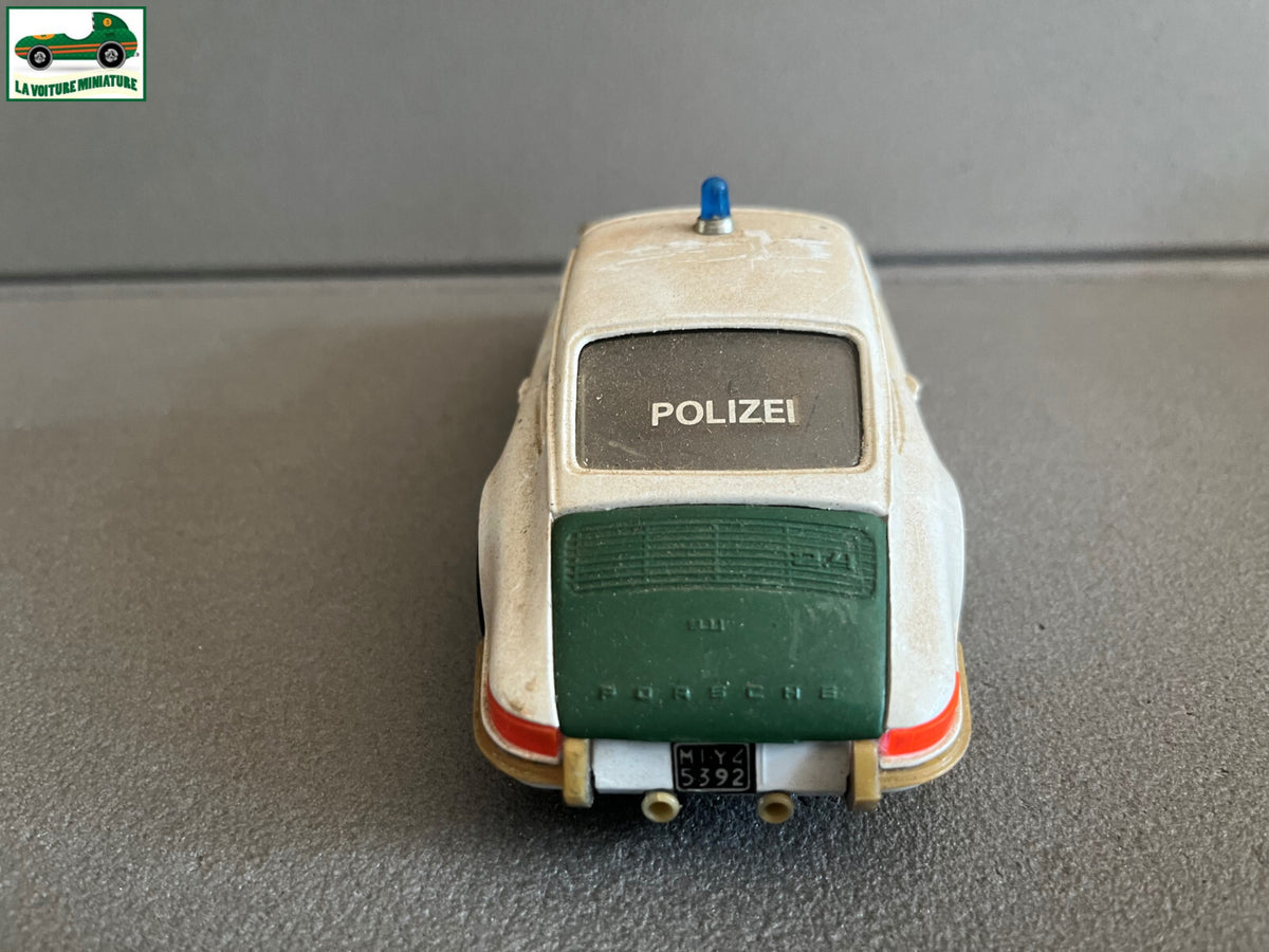 Ancienne Voiture Miniature Porsche 911 Polizei Burago au 1/24 Epave