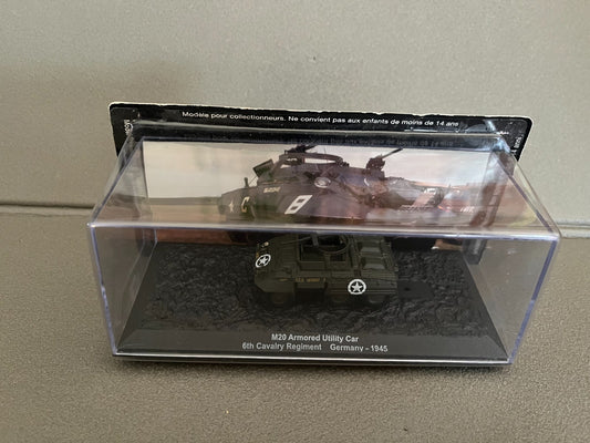 Miniature Militaire Char Tank Blindé M20 Armored Utility Car 1945 Altaya 1/72