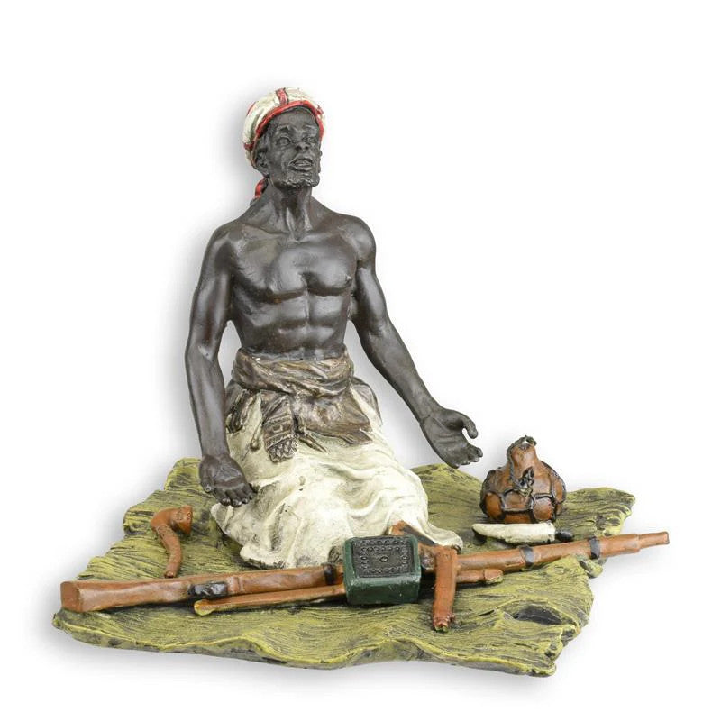 STATUE MODERNE SCULPTURE BRONZE MARCHAND ARMES ASSIS