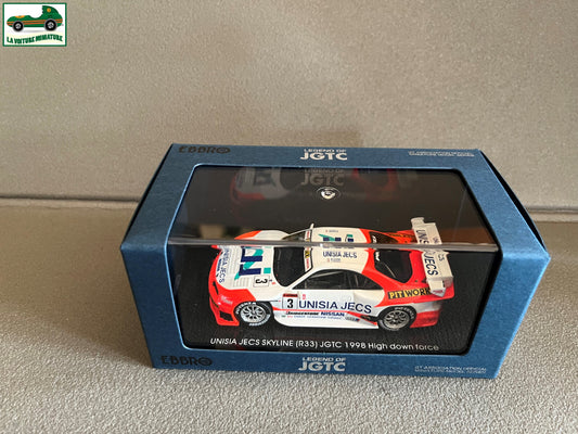 Voiture Miniature Nissan Unisia Jecs Skyline R33 JGTC 1998 Force Ebbro au 1/43