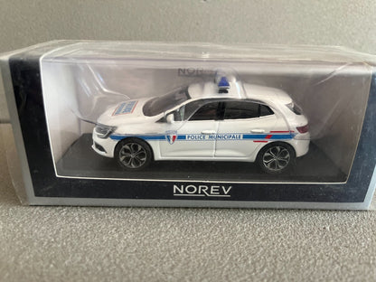Voiture Miniature Renault Megane Police Municipale 2016 Norev au 1/43