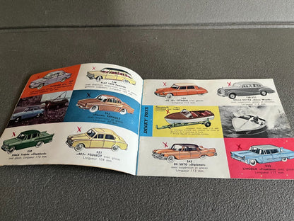 Ancien Dépliant Documentation Catalogue Jouet Voiture Dinky Toys 1961