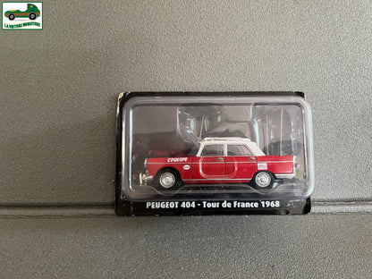 Voiture Miniature Peugeot 404 Tour de France 1968 Vélo Norev 1/43