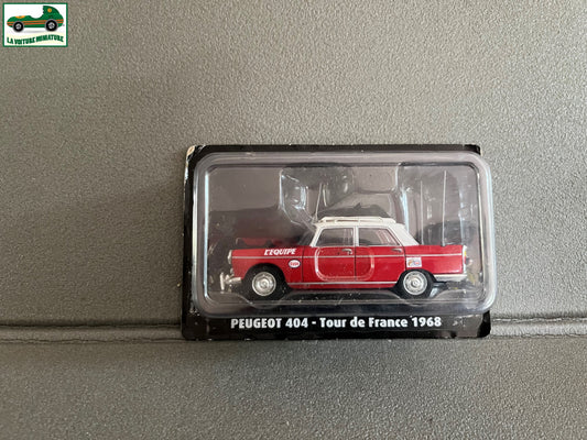Voiture Miniature Peugeot 404 Tour de France 1968 Vélo Norev 1/43