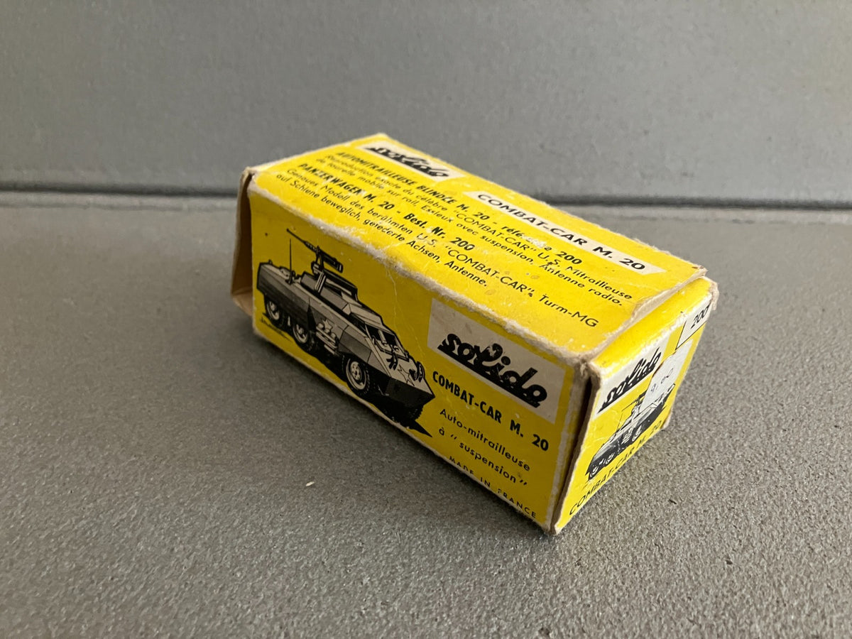 Ancienne Miniature Militaire Blindé Char Combat Car M. 20 200 Solido France 1/50