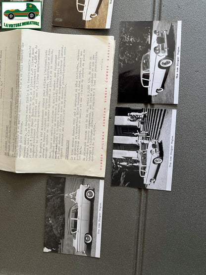 Ancien Documentation Automobile Communiqué Presse Rootes Motors Humber Photo
