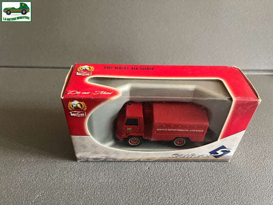 Voiture Miniature Camion 2162 Berliet 4x4 Tuyaux Pompiers Solido au 1/50