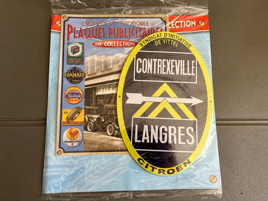 Plaque Métal Voiture Automobile Publicitaire Collection Citroen Contrexeville